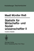 Cover: Statistik f&uuml;r Wirtschafts- und Sozialwissenschaftler II - Springer