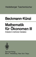 Cover: Mathematik f&uuml;r &Ouml;konomen III - Springer