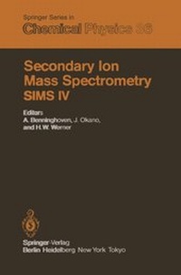 Abbildung von: Secondary Ion Mass Spectrometry SIMS IV - Springer