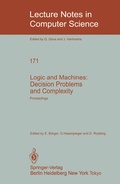 Cover: Logic and Machines: Decision Problems and Complexity - Springer