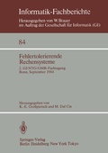 Cover: Fehlertolerierende Rechensysteme - Springer