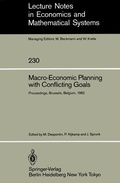 Cover: Macro-Economic Planning with Conflicting Goals - Springer