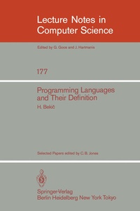 Enlarge image Cover: Programming Languages and their Definition - Springer