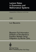 Cover: Bayesian Full Information Analysis of Simultaneous Equation Models Using Integration by Monte Carlo - Springer