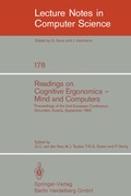 Cover: Readings on Cognitive Ergonomics, Mind and Computers - Springer