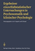 Cover: Ergebnisse einzelfallstatistischer Untersuchungen in Psychosomatik und klinischer Psychologie - Springer