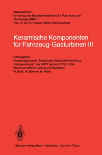 Abbildung von: Keramische Komponenten für Fahrzeug-Gasturbinen III - Springer