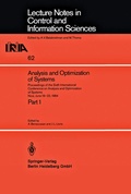 Cover: Analysis and Optimization of Systems - Springer