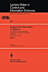 Enlarge image Cover: Analysis and Optimization of Systems - Springer
