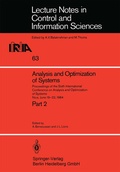 Cover: Analysis and Optimization of Systems - Springer
