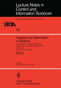 Enlarge image Cover: Analysis and Optimization of Systems - Springer