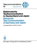 Cover: Elektronische Textkommunikation in Deutschland und Japan / Electronic Text Communication in Germany and Japan - Springer