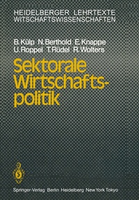 Abbildung von: Sektorale Wirtschaftspolitik - Springer
