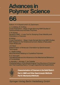 Cover: Characterization of Polymers in the Solid State I: Part A: NMR and Other Spectroscopic Methods Part B: Mechanical Methods - Springer