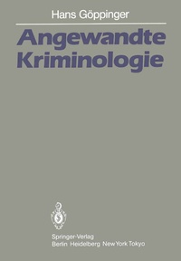 Abbildung von: Angewandte Kriminologie - Springer