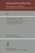 Cover: Proze&szlig;rechner 1984 - Springer