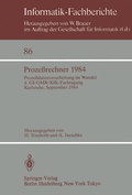 Cover: Proze&szlig;rechner 1984 - Springer