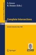 Cover: Complete Intersections - Springer