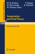 Cover: Proceedings of the Logic Colloquium. Held in Aachen, July 18-23, 1983 - Springer