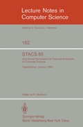 Cover: STACS 85 - Springer