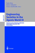 Cover: Engineering Societies in the Agents World III - Springer