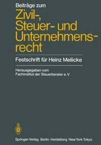 Abbildung von: Beiträge zum Zivil-, Steuer- und Unternehmensrecht - Springer