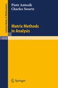 Cover: Matrix Methods in Analysis - Springer