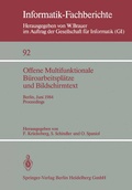 Cover: Offene Multifunktionale B&uuml;roarbeitspl&auml;tze und Bildschirmtext - Springer