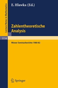 Abbildung von: Zahlentheoretische Analysis - Springer
