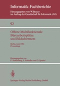 Cover: Offene Multifunktionale B&uuml;roarbeitspl&auml;tze und Bildschirmtext - Springer