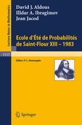 Cover: Ecole d'Ete de Probabilites de Saint-Flour XIII, 1983 - Springer