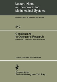 Enlarge image Cover: Contributions to Operations Research - Springer