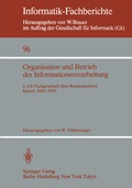 Cover: Organisation und Betrieb der Informationsverarbeitung - Springer
