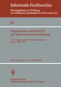 Cover: Organisation und Betrieb der Informationsverarbeitung - Springer