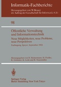 Cover: &Ouml;ffentliche Verwaltung und Informationstechnik - Springer