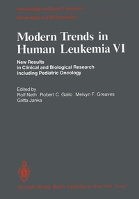 Enlarge image Cover: Modern Trends in Human Leukemia VI - Springer
