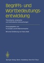 Cover: Begriffs- und Wortbedeutungsentwicklung - Springer