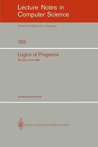 Enlarge image Cover: Logics of Programs - Springer