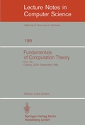 Cover: Fundamentals of Computation Theory - Springer