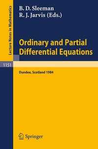 Enlarge image Cover: Ordinary and Partial Differential Equations - Springer