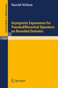 Cover: Asymptotic Expansions for Pseudodifferential Operators on Bounded Domains - Springer