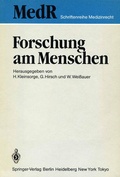 Cover: Forschung am Menschen - Springer