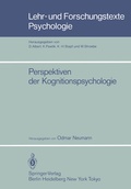 Cover: Perspektiven der Kognitionspsychologie - Springer