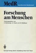 Cover: Forschung am Menschen - Springer