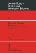 Cover: Distributed Parameter Systems - Springer