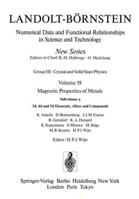 Enlarge image Cover: 3d, 4d, and 5d Elements, Alloys and Compounds / 3d-, 4d- und 5d-Elemente, Legierungen und Verbindungen - Springer