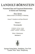 Cover: Oceanography - Springer