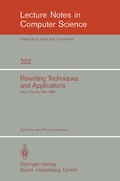 Cover: Rewriting Techniques and Applications - Springer