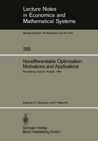 Enlarge image Cover: Nondifferentiable Optimization: Motivations and Applications - Springer