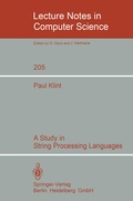 Cover: A Study in String Processing Languages - Springer